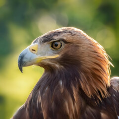 Obraz premium Eagle bird isolated with blur green bokeh background