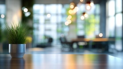 Blurred background of a modern office interior showcasing a contemporary workspace designed for a creative business environment