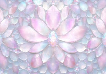 ピンクとモーブの虹色クリスタルの背景