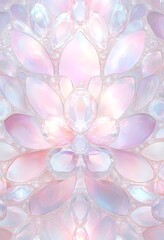 Fototapeta premium ピンクとモーブの虹色クリスタルの背景