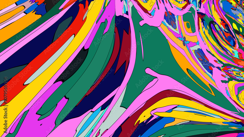 Poster Abstract colorful background with lines