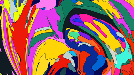 Naklejka premium Abstract colorful background with splashes