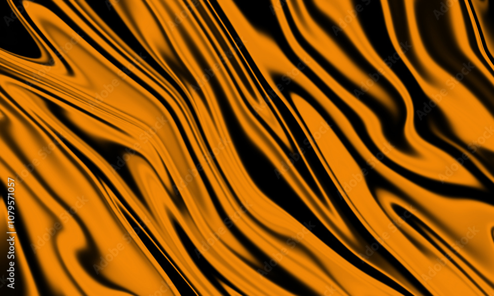 Poster a swirling abstract background in vibrant orange and black hues, creating a dynamic and energetic pa