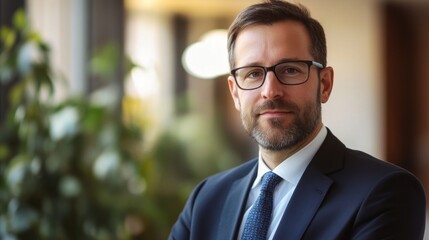 Fototapeta premium Professional business law attorney, offering legal advice and representation