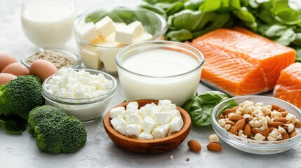Calcium rich dietary options sources of calcium nutritious foods high in calcium and dairy products beneficial for bone health in high resolution formats