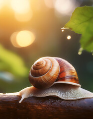 a Snail on natural background