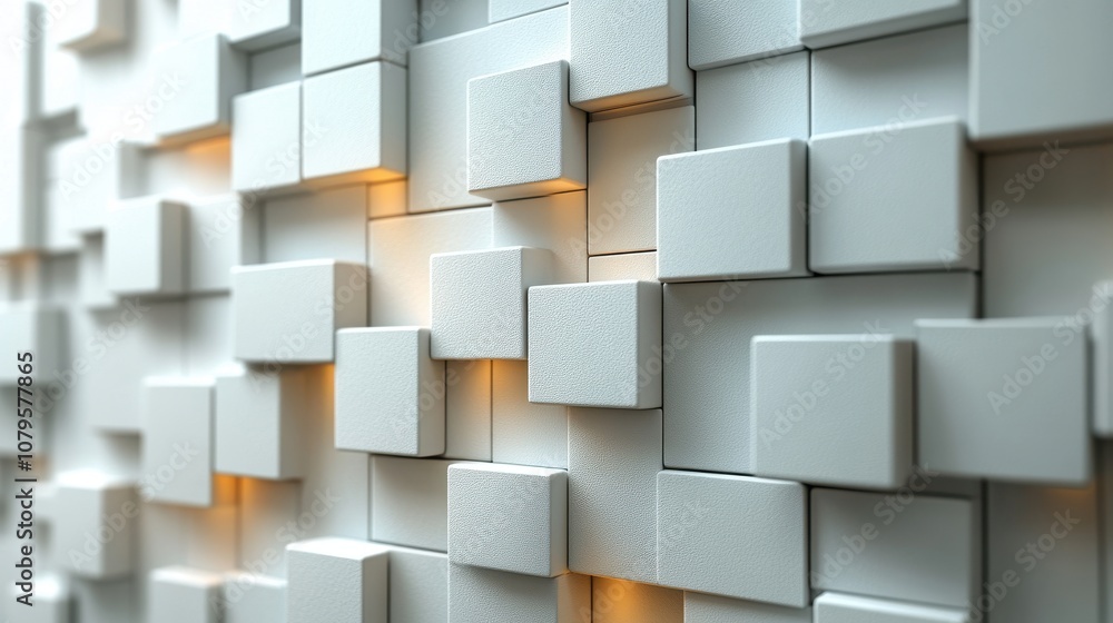 Poster abstract cube material geometry background 3d rendering
