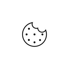 bitten cookie christmas theme icon graphic illustration outline drawing art