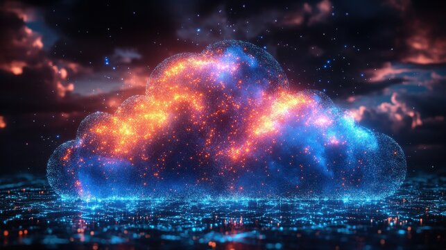 big data and cloud computing 3d rendering