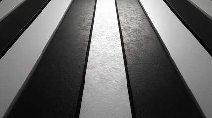 Obraz premium black and white stripe repeating lines 3d rendering