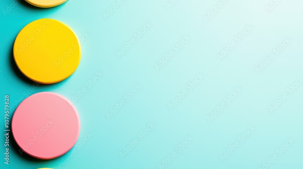 Poster badge with 'special offer' at center for a website isolated random pastel color background