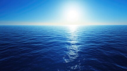 Obraz premium Vast indigo ocean a seamless expanse of rich hue