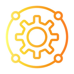 technical support Line Gradient Icon