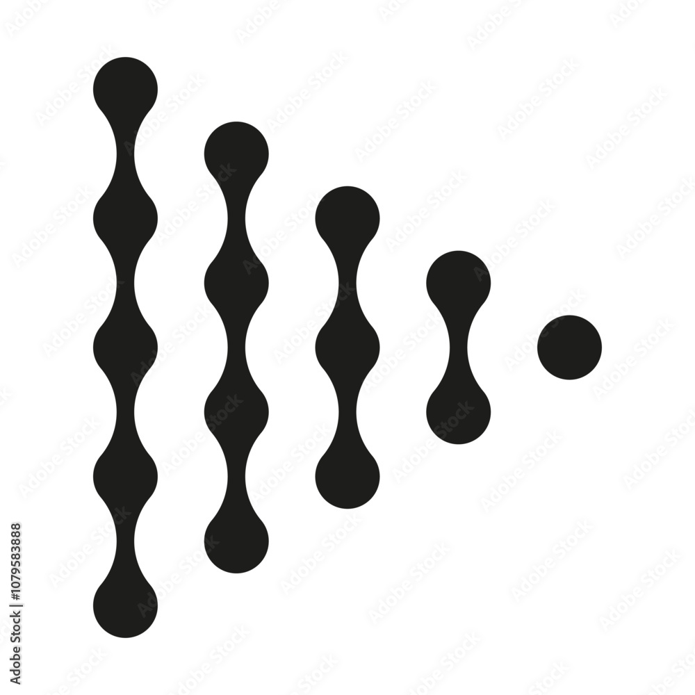 Poster abstract fluid shapes. organic blob figures. vertical wave alignment. vector black silhouettes.