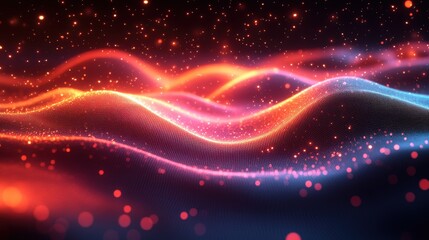 flowing digital lines background 3d rendering