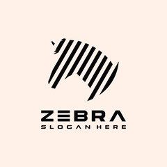 zebra logo design element vector template