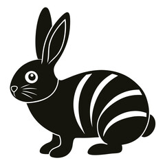 Christmas Peppermint Rabbit Illustration.