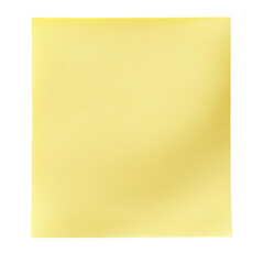 blank yellow sticky note is perfect for jotting down reminders or messages. Its vibrant color adds cheerful touch to any workspace, making it essential tool for organization and creativity