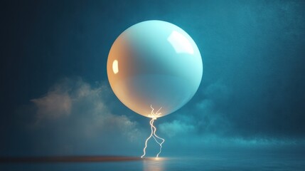 Obraz premium inflatable soft lightning balloon 3d rendering