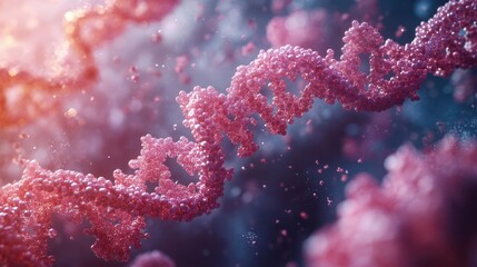Fototapeta premium loop animation of dna and protein with biological concept 3d rendering