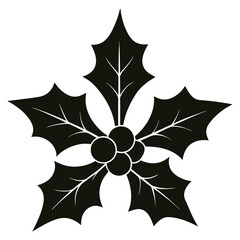 Holly Berry Christmas Vector.