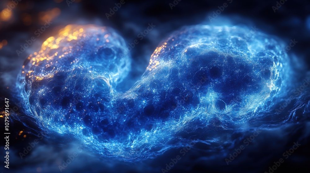 Poster loop animation of transparent blue stomach 3d rendering