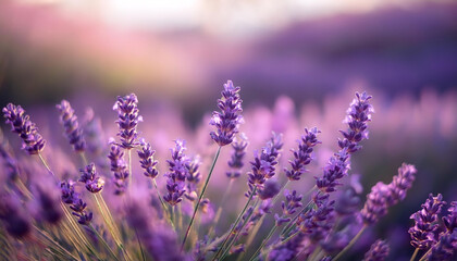 Fresh Lavender flower on natural background