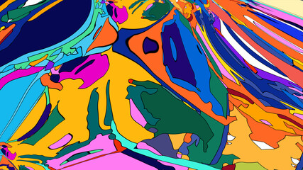 Fototapeta premium Colorful background with splashes