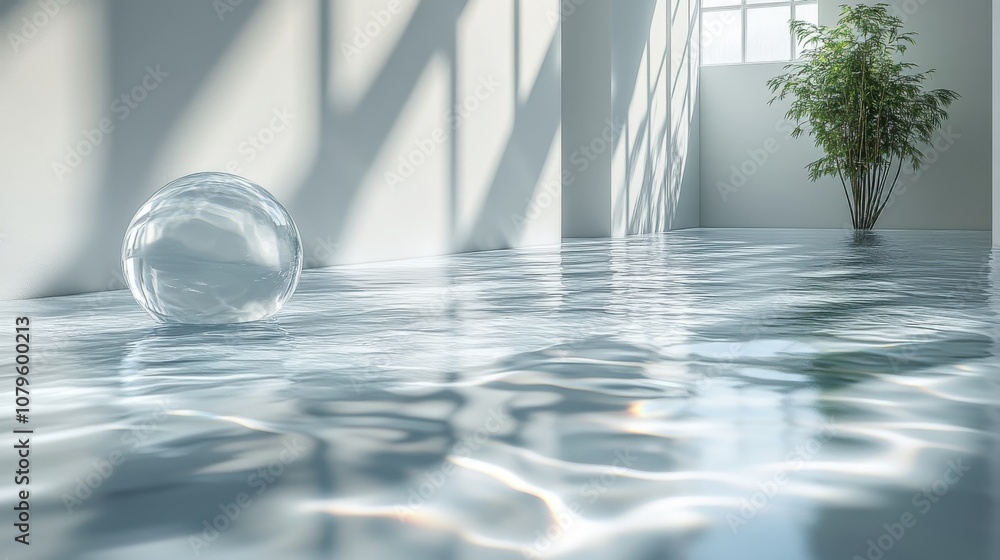 Aufkleber transparent water drop with white background 3d rendering