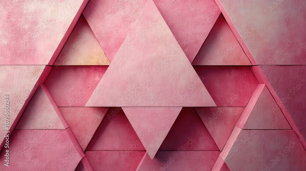 Poster triangle shape sound absorbing cotton background 3d rendering