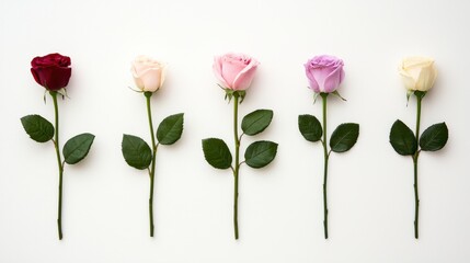 Obraz premium Celebrating love with beautiful roses floral arrangement elegant setting nature background close-up perspective flower of emotions