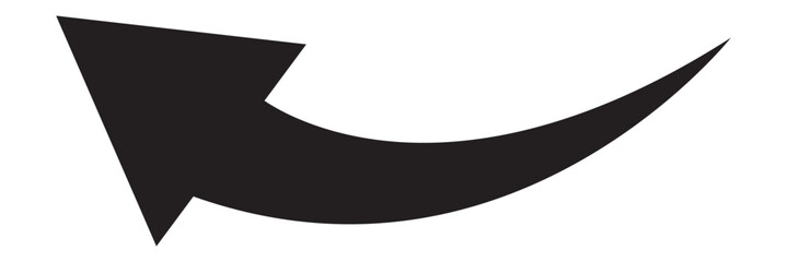 Long curved arrow vector