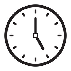 Clock icon. Clock icon vector design. Time icon. Vector illustration of clock icon.