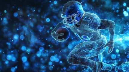 American Football Player in Digital Art
