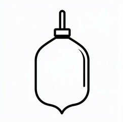 Obraz premium This line icon showcases a blood bag in a minimalist black and white design, ideal for healthcare-related contexts and applications