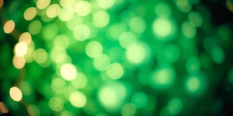 Selective focus on green glitter abstract background with defocus lights, Christmas bokeh, vintage lights for holiday and new year eve concept, green, lights