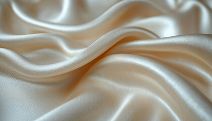 Obraz premium Smooth silk satin wave pattern, shiny elegance luxury generated by AI