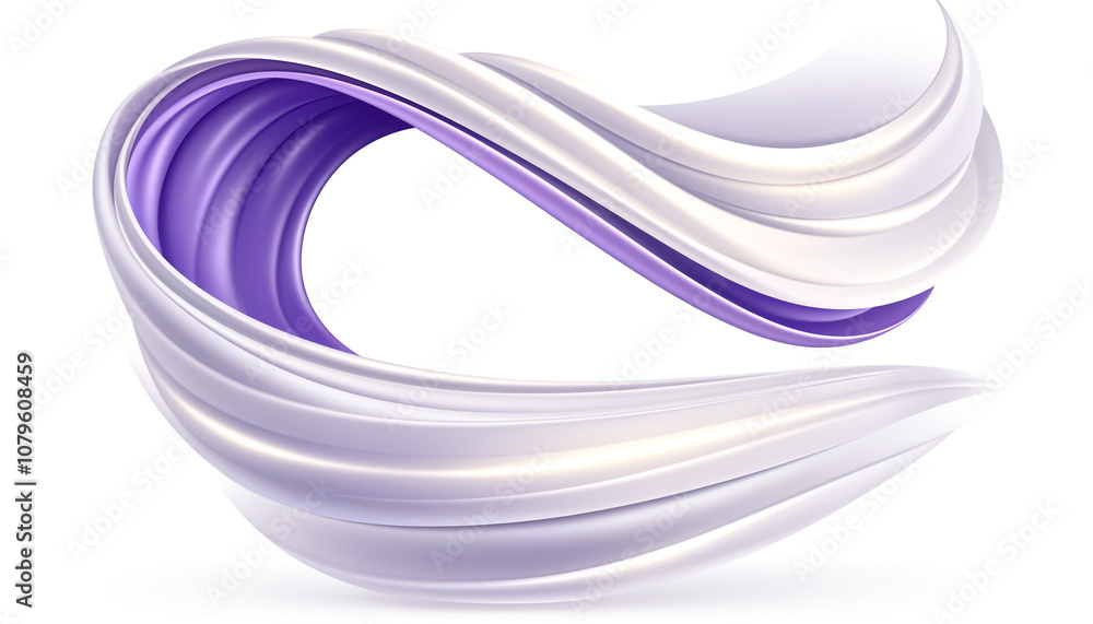 Poster smooth purple wave pattern flowing in modern backdrop generated by ai