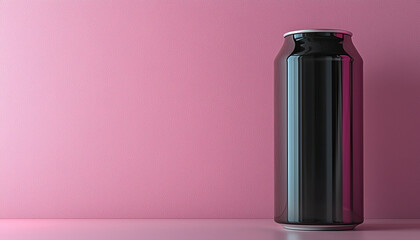 Pink color bottle with liquid, freshness and modern design generated by AI
