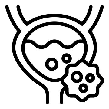 bladder with tumor outline clip art preview