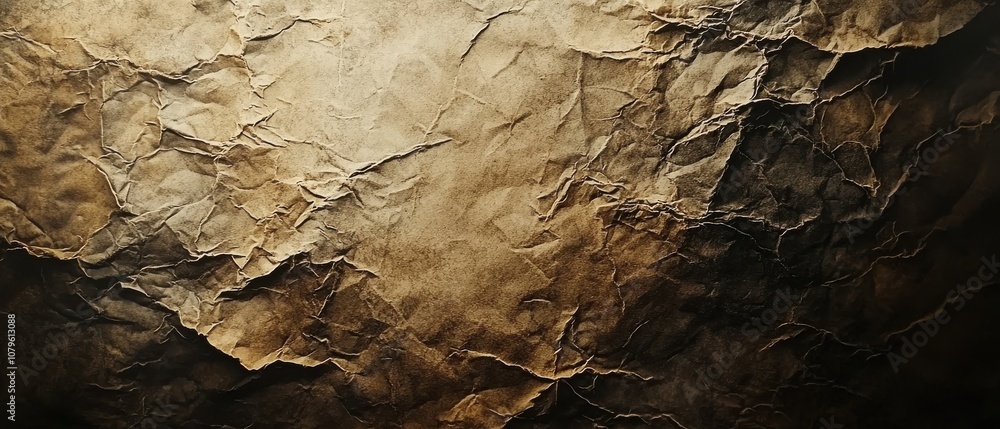Poster Explore the intricate texture of crumpled paper as a unique artistic scrap in your garbage collection
