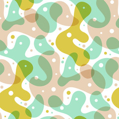 Abstract seamless Colorful Random doodle shape botanical pattern.  Doodle background. geometric pattern vector Design for art, fashion, fabric, textile, wallpaper, cover, web , wrapping and prints.