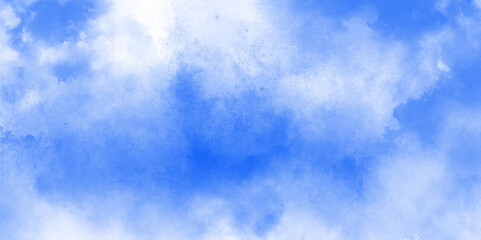 abstract cloud and vapor texture background. blue and white smoke aquarelle smudge illustration smooth grungy smokey blue colors ink glow. blue color powder explosion	

