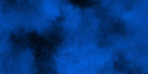 Obraz premium Abstract dark blue watercolor cloudiness, mist, or smog background. Dark navy blue sky with black background and blurred pattern. Vivid textured aquarelle painted art design background. 