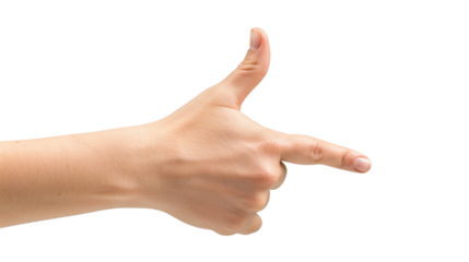 Woman hand ok sign on white transparent background

