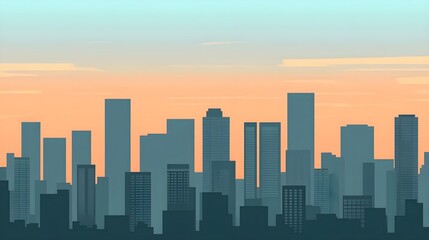 City Skyline Sunset