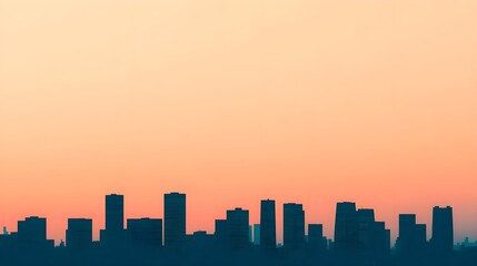 City Skyline Sunset Silhouette