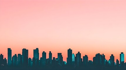 Obraz premium Cityscape Silhouette Sunset