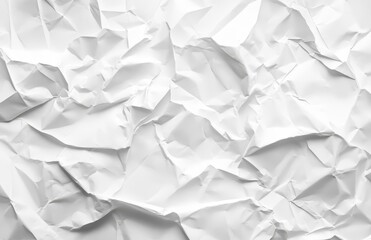 Obraz premium White crumpled paper texture.