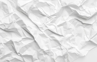 Obraz premium Close-up of a white crumpled paper texture.